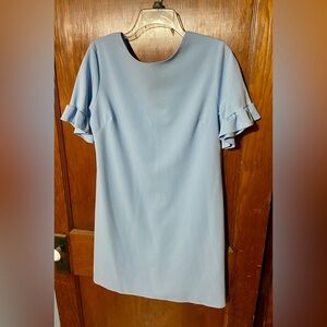 NWT 2HEARTS brand Light Blue Ruffle Sleeve Dress